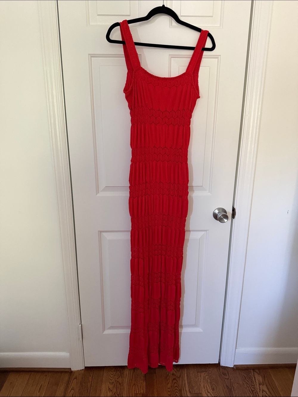 Show Me Your MuMu Red Smocked Maxi Dress